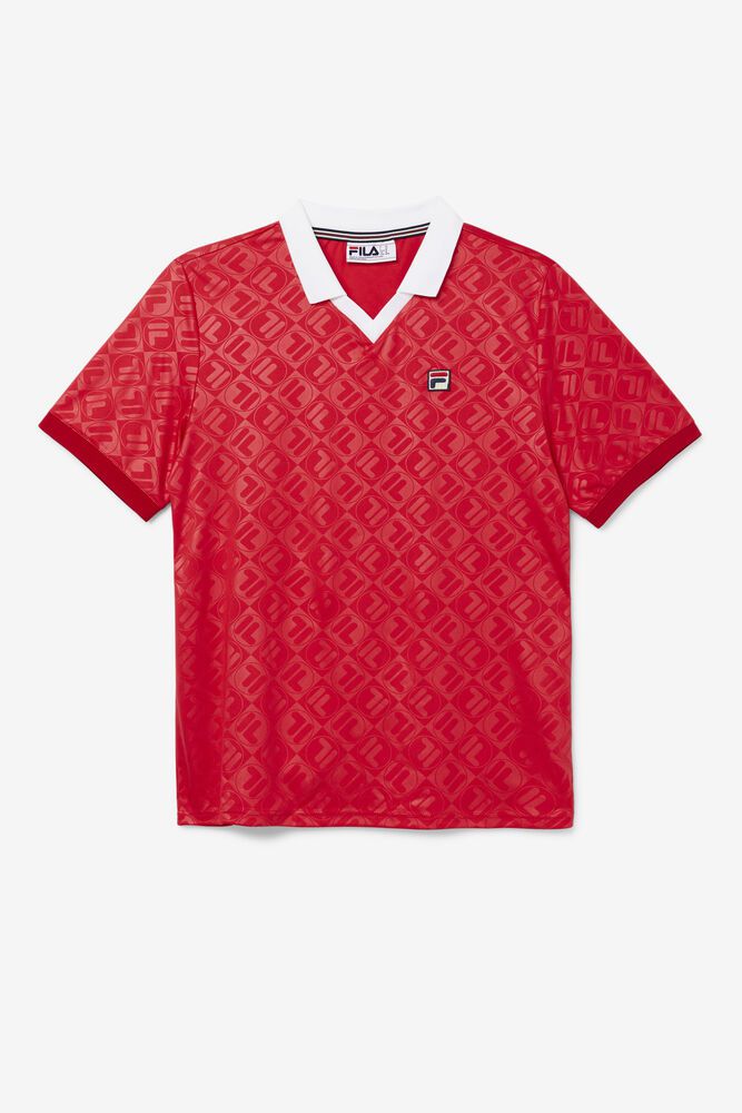 Fila Polo Herre Rød Paxton Johnny Collar 725839-IVO